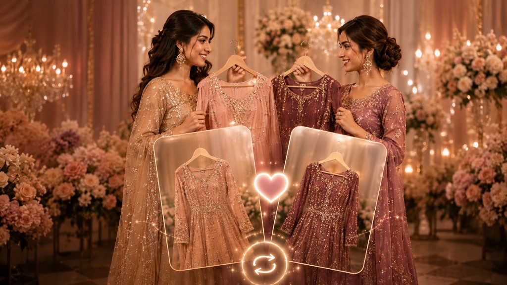 Pakistani women sharing and exchanging fashion